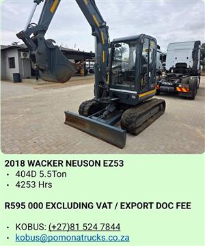 2018 WACKER NEUSON EZ55 EXCAVATOR