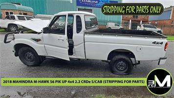 2018 MAHINDRA M-HAWK S6 PIK UP 4x4 2.2 CRDe S/CAB (STRIPPING FOR PARTS)