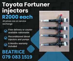 TOYOTA FORTUNER INJECTORS FOR SALE WITH WARRANTY 