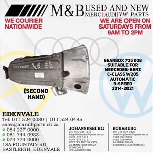 Gearbox 725 008 (Second Hand) Suitable for Mercedes-Benz C-Class W205 Automatic 9-Speed 2014-2021