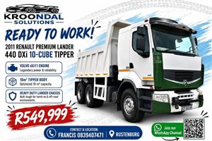 2011 Renaults Premium Lander 440 DXi 10 cube tipper truck