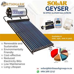 Solar geyser installation services