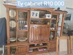 WOOD THREE PIECE TV CABINET- BEVERLEY HILLS 