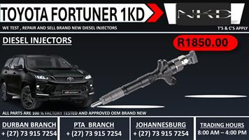 Toyota Fortuner 1KD Diesel Injectors 