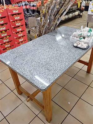 Marble Table with strong wooden base