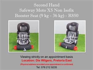 Second Hand Grey Safeway Moto X5 Non Isofix Booster Seat (9 kg - 36 kg)