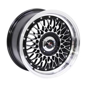 15″ Racing Hart Essex 4/100 & 4/108 Black Machine Face Alloy Wheels