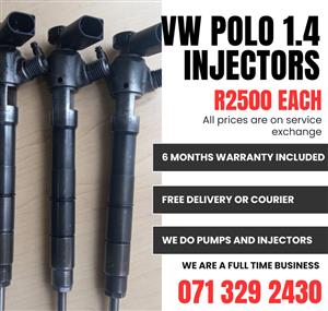 VW POLO 1.4 INJECTORS FOR SALE WITH WARRANTY 