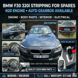 BMW F30 320i N20 AUTO 2014 STRIPPING FOR SPARES