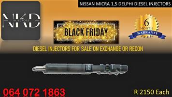 NISSAN MICRA 1.5 DIESEL INJECTORS FOR SALE