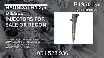 HYUNDAI H1 2.5 DIESEL INJECTORS-FREE COURIER NATIONWIDE