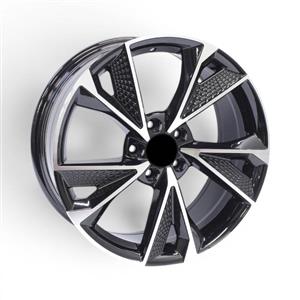 18″ M9148 5/112 Black Machine Face Alloy Wheels