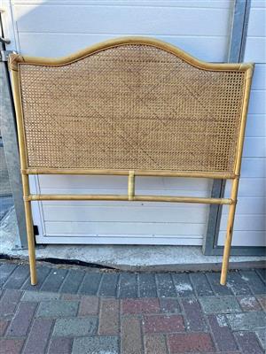 Cane single bed headboard