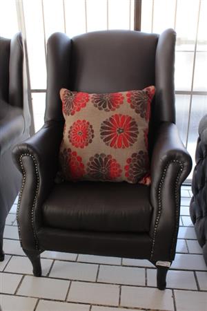 DARK BROWN SINGLE WINGBACK CHAIR(S066406A)