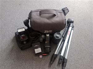Nikon D3400 camera with accessories