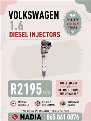 VOLKSWAGEN 1.6 DIESEL INJECTORS FOR SALE