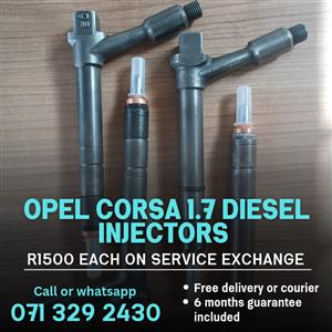 OPEL CORSA 1.7 INJECTORS FOR SALE WITH WARRANTY