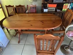 Solid wood dining table
