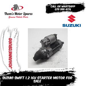 SUZUKI SWIFT 1.2 16V STARTER MOTOR FOR SALE 