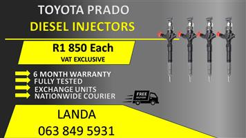 TOYOTA PRADO DIESEL INJECTORS FOR SALE OR RECON WITH 6 MONTH WARRANTY 