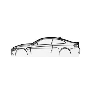 Steel Silhouette Wall Art - BMW F82 M4 1200X425X2MM