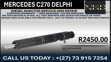 Mercedes C270 Delphi Diesel Injectors 