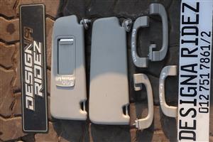 BMW E90 FACE LIFT SUN VISORS AND ROOF LINING GRAB HANDELS 