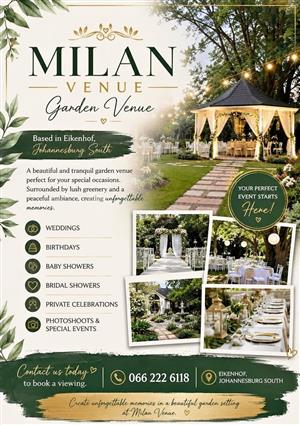 Milan wedding garden venue