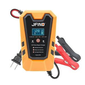 12V Smart Battery Charger with Pulse Repair LCD Display