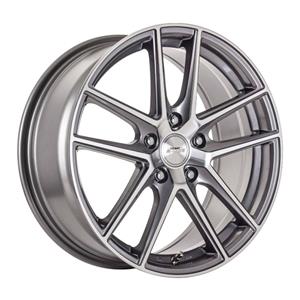 14″ A-Line Victory 5×100 Gunmetal Machine Face Alloy Wheels