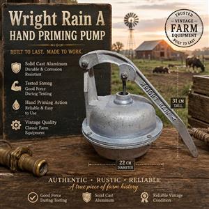 Vintage WRIGHT RAIN A Cast Aluminium Hand Priming Pump