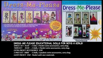 DRESS-ME-PLEASE EDUCATIONAL DOLLS FOR BOYS&GIRLS!Teachers,Therapists recommend.