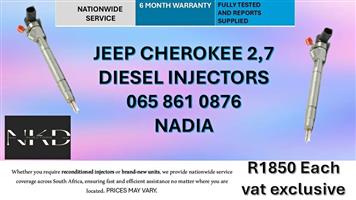 JEEP CHEROKEE 2,7 DIESEL INJECTORS FOR SALE -RECONDITIONED AND NEW