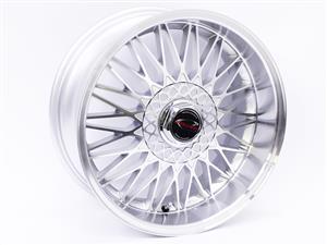 17″ M1042 4/100 & 4/108 Silver Machine Lip Alloy Wheels