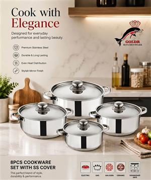  8-Piece Stainless Steel Cookware Set ONLINE ORDERS ONLY