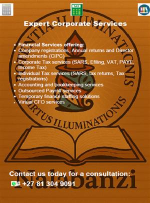 Accounting, Bookkeeping, Tax and Company Secretarial Services.