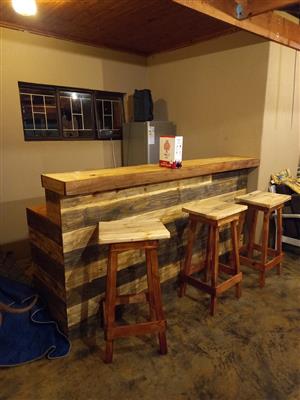 bar counter with stools