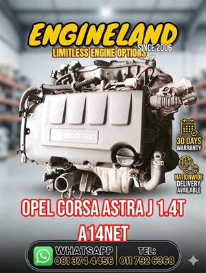Opel Corsa, Astra 1.4 turbo A14NET engine