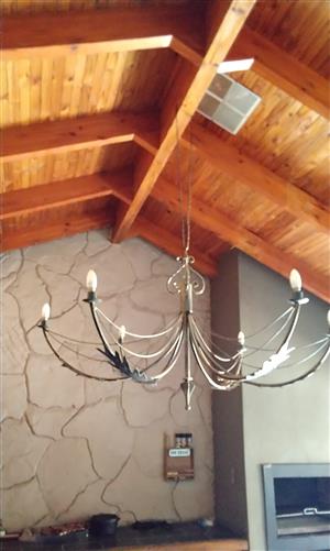 Large wrought Iron chandelier 6 Lights
