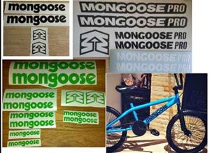 Mongoose BMX bicycle frame stickers decals graphics