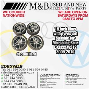 19 Inch Rims With Tyres Set (Second Hand) Suitable for E-Class W  Part number:A22240101