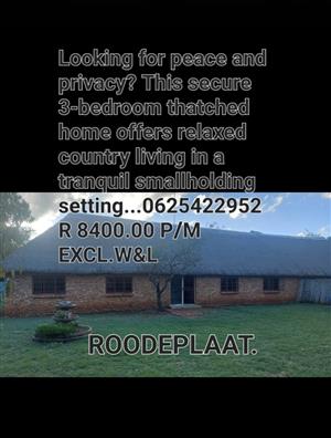 3 Bedroom House for Rent In Roodeplaat/ Kameeldrift East