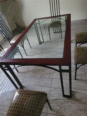 Dining table and 6 chairs