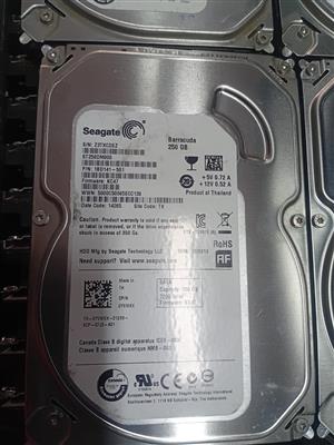 250GB 3.5 INCH SATA HARDDRIVES Wholesale price R75 each More than 1000 pieces in