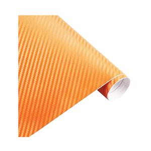 Carbon Fibre Vinyl Adhesive Sheet - Orange (200x125cm)