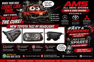 NEW TOYOTA TAZZ RIGHT FRONT HEADLIGHT 