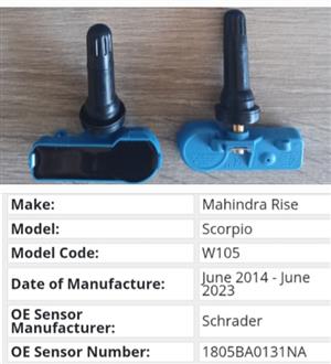 Mahindra Scorpio TPMS tyre pressure monitor sensors and valves 