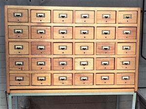 Vintage Apothecary card 30 drawer catalog.