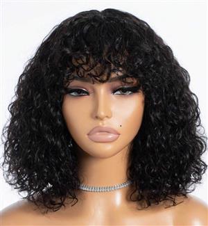 12 INCH BEACH WAVES FRINGE WIG
