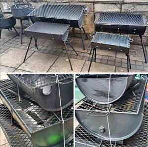 Half Drum Folding Braai Stand